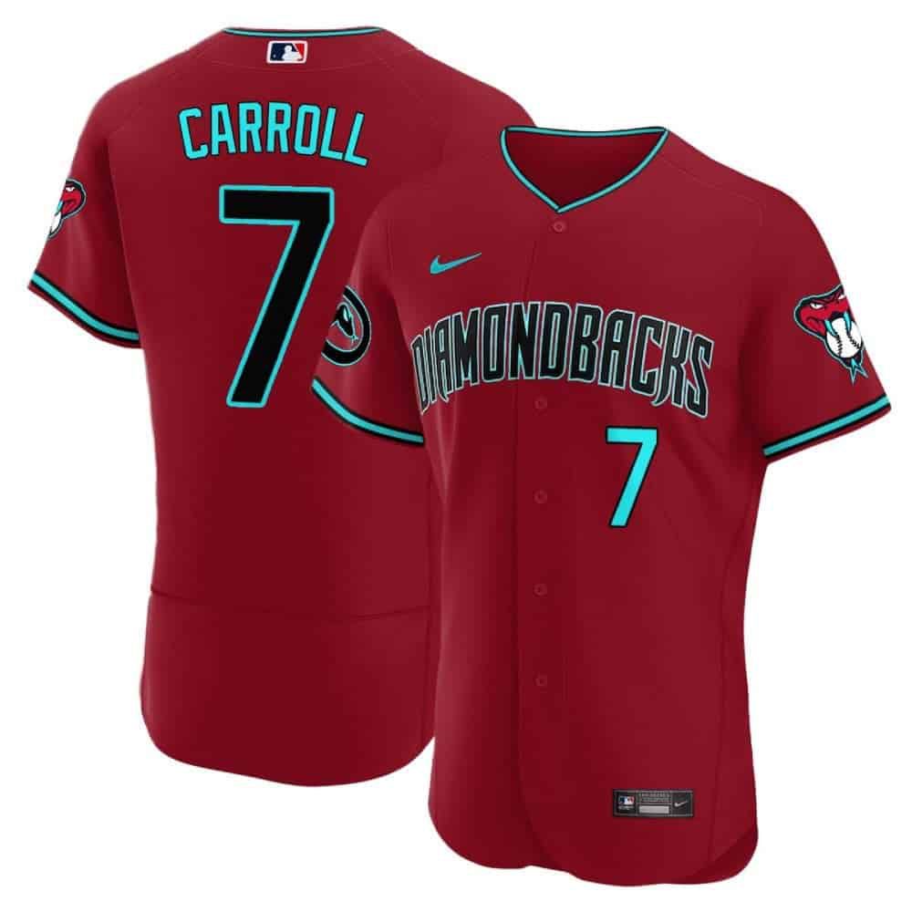 Men Arizona Diamondback #7 Carroll Red 2024 Nike Flex Base MLB Jersey->arizona diamondback->MLB Jersey
